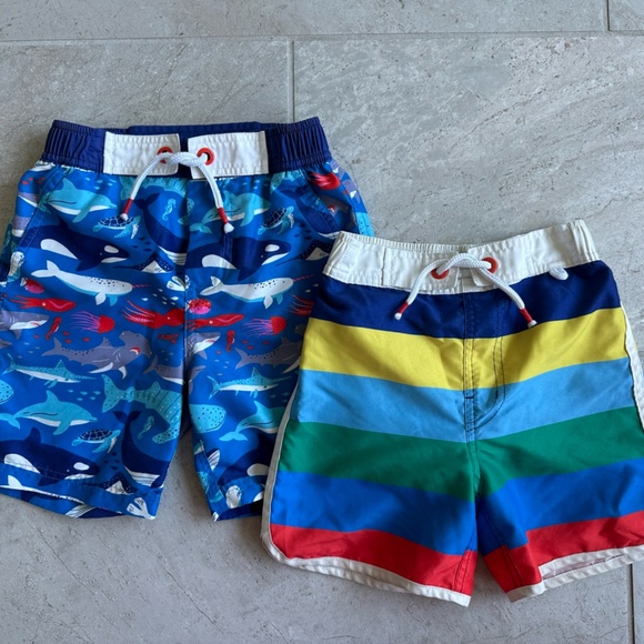 Mini Boden Boys Swim Trunks Pair Size 5-6